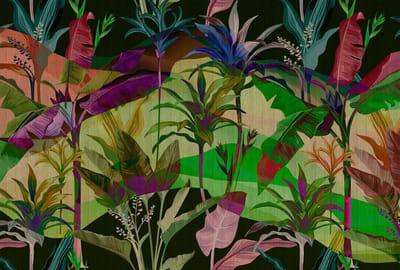 Fotobehang palmyra2 DD121892 Livingwalls Walls by Patel 3 Groen Paars Vlies 270 x 400 cm (4 delen) 3D Fotobehang op maat