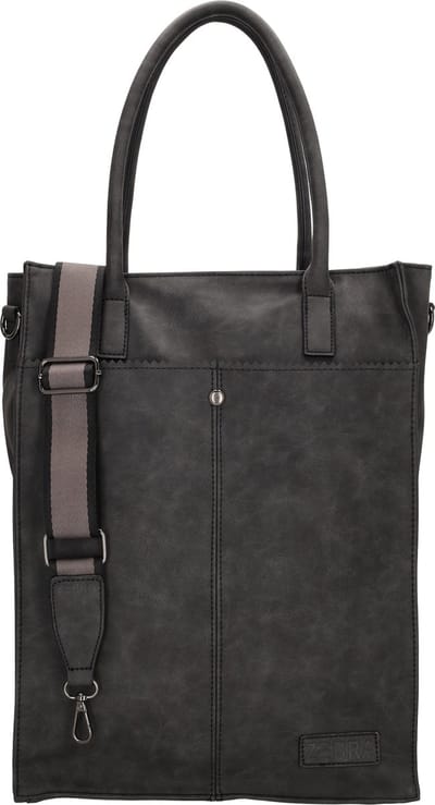 Zebra Trends Cynthia Shopper Dames - Werktas voor laptop tot 15,6 inch - Laptoptas van Imitatieleder - Zwart