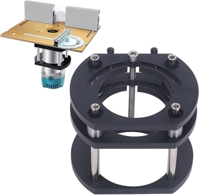 Verstelbaar Aluminium Hefplatform met 4 Klauwhandvatten voor Precisie Houtbewerking en Kleine Trimmers