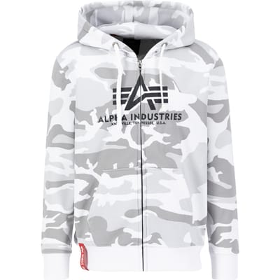 Hooded sweatshirt met rits Alpha Industries Basic