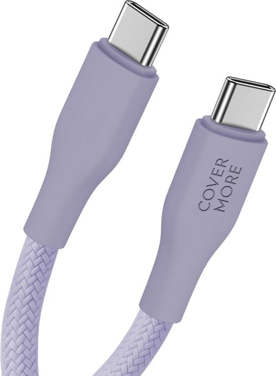Usb C naar usb C kabel - Snellader - Usb C kabel - Power delivery en super fast charging - Stevig - Paars - 1m