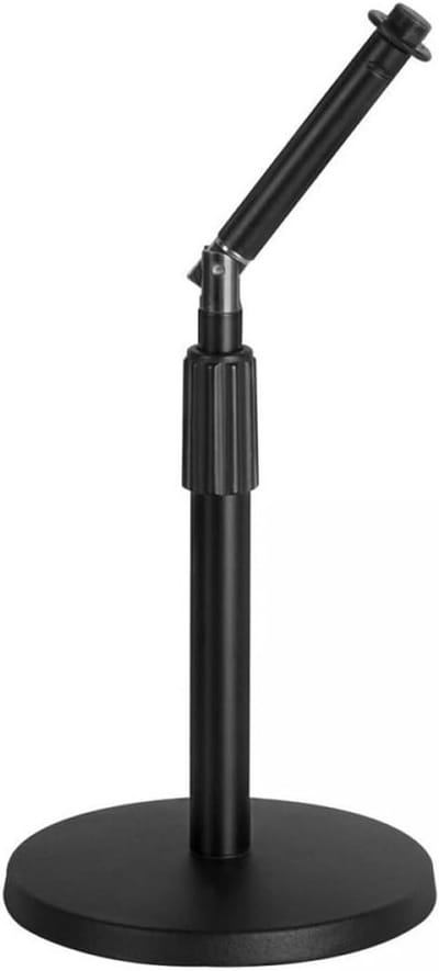 Desktop Microfoonstandaard - Verstelbaar Statief - Opname Geluid - Compact Draagbaar - 22.86 cm - Zwart