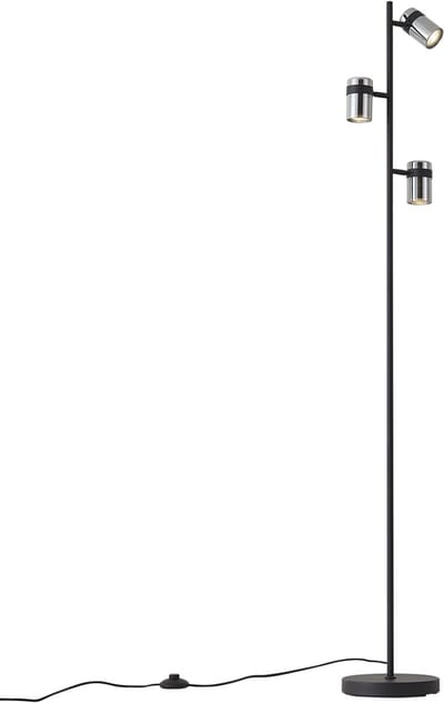 QAZQA gianni - Moderne Vloerlamp | Staande Lamp - 3 lichts - H 160 cm - Zwart - Woonkamer