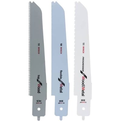 Bosch 3-delige decoupeerzaagbladset voor Bosch multizaag PFZ 500 E - M 1142 H - M 3456 XF - M 1122 EF - 3 stuks