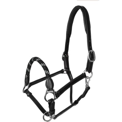 Leren halster voor paarden Acavallo Ergonomic Pollguard Muserolle
