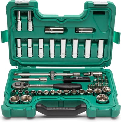 SATA Doppenset met ratel 1/2 inch 6-kant - 60-delig