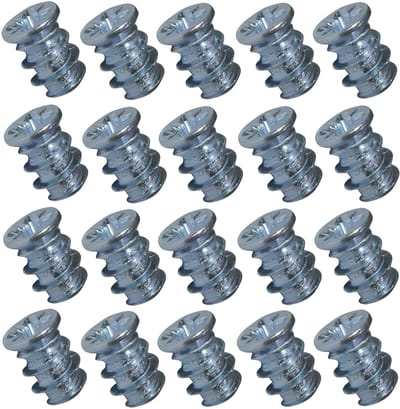 Dailygoods- Euroschroeven Set van 20 - Houtmontage - Ø 6,3 mm x 9 mm - Pozidriv Uitsparing - Bevestigingselement - Lange Levensduur - Houtschroef
