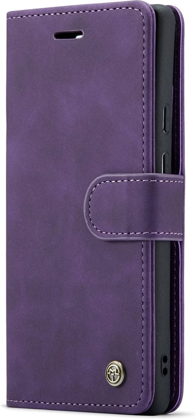 Casemania Hoesje Geschikt voor Google Pixel 6a - Dark Purple - 2 in 1 Magnetic Book Case