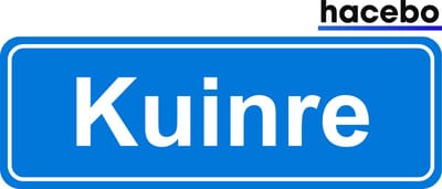 Hacebo - Plaatsnaam Sticker - 29x10 CM - Kuinre sticker - Verkeersborden sticker - grappige cadeaus - Kuinre