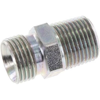 1/2'' NPT x G 1/2'' Verzinkt Stalen Borstnippel 3-delig 280 Bar - Hydrauliek