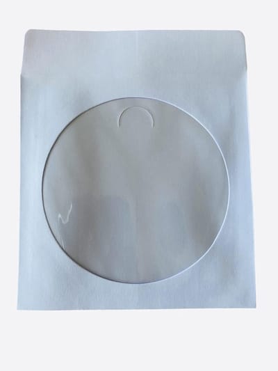 Allecto- CD DVD Blu-ray papieren schijfhoes enveloppen - wit - 300 stuks - met venster - opslag - geschikt voor diverse formaten - DragonTrading®