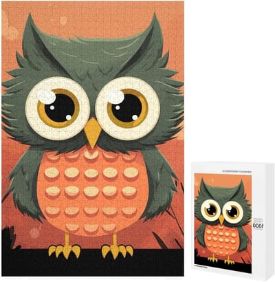 Houten Puzzel - Volwassen Puzzel - Ontspanning Thuis - Milieuvriendelijk Hout - 1000 Stukjes - Oranje