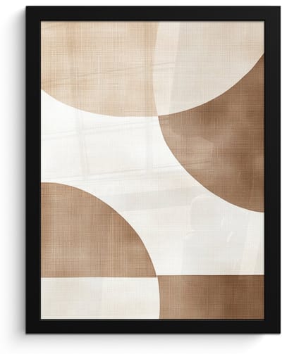 Poster in lijst - Fotolijst 30x40 cm - Posters - Snijdende cirkels - Overlappende vlakken - Posterlijst zwart - Decoratie - Wanddecoratie woonkamer - Muurdecoratie slaapkamer