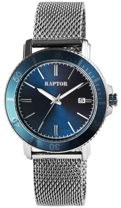 Raptor Herenhorloge roestvrij staal Nadim, datumaanduiding