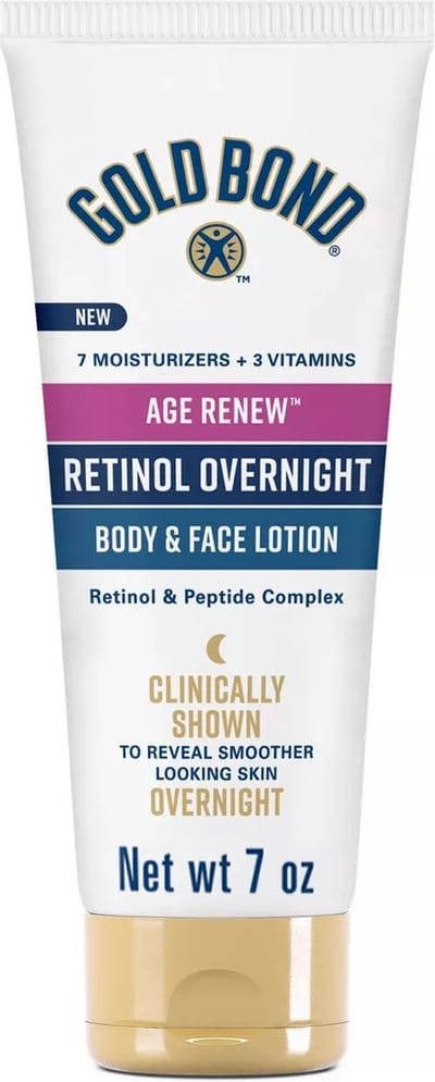 Gold Bond - Age Renew Retinol Overnight Body & Face Lotion - Retinol - 198g
