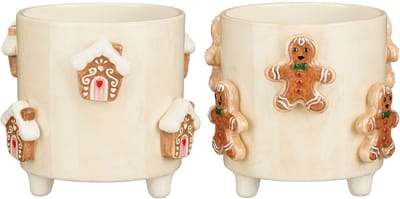 Mica Decorations Bloempot - Assorti - H15 x Ø17 - Dolomiet - Off-white