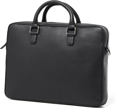 Vancouver | Zwarte leren laptoptas