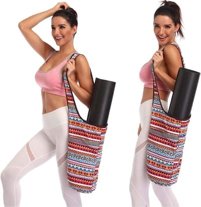 Yogamat Draagtas met XL formaat vak en ritsvak, geschikt voor diverse maten, yoga accessoires en vrouwen yogi's.