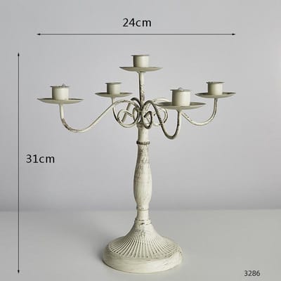 Nordique Créatif Métal Élégant Design Support de Rangement pour Bougies Chandelier Pièces Maîtresses Candelabre de Mariage Occasion Noël