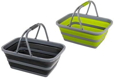 Brunner Holdall Opvouwbare Mand - Groen - 16 Liter - Stevig TPE/PP - Ruimtebesparend - Lichtgewicht - 46.1 x 34.2 x 18.4 cm