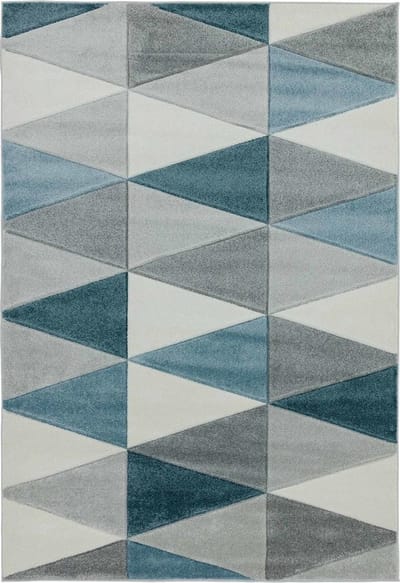 Easy Living - Sketch-Kite-Blue Vloerkleed - 160x230  - Rechthoek - Laagpolig Tapijt - Modern - Blauw, Grijs