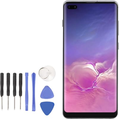 Schermvervanging voor Galaxy S10 Plus 6.4 Inch, LCD Scherm met 3D Touch Digitizer en Reparatieset, Geschikt voor SM G975F G975U G975W G975A, Hoogwaardige Kwaliteit, Eenvoudige Installatie, Duurzaam Gebruik