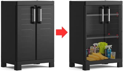 CRLYN® Tuinkast - Tuinkist - Tuinkasten voor Buiten - Tuinberging - Kunststof - Zwart