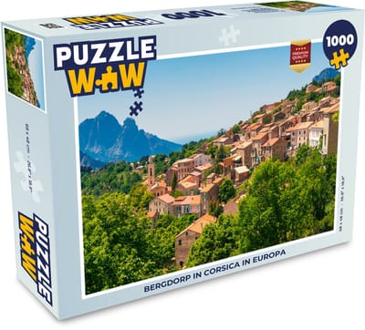 Puzzel Bergdorp in Corsica in Europa - Legpuzzel - Puzzel 1000 stukjes volwassenen