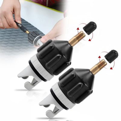 Dailygoods- Ventieladapter - 2 Stuks - Opblaasbare Pompadapter - Kajak/Cano - Paddleboard - Lichtgewicht - Duurzaam Koper/Rubber