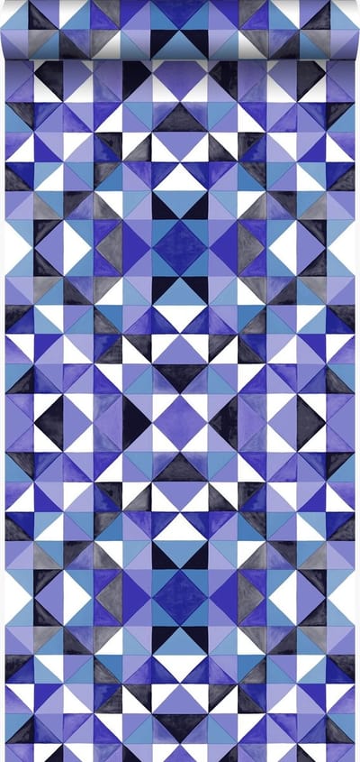 Origin Wallcoverings behang kubisme paars - 53 cm x 10.05 m - 346910