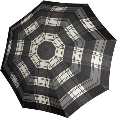 Knirps T.200 M Duomatic - Zakparaplu Regenschirm (check black/white)