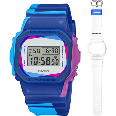 Casio G-Shock DWE-5600PR-2ER Horloge - Kunststof - Blauw - Ø 38.5 mm