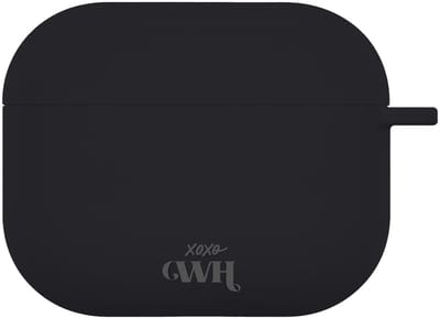 xoxo Wildhearts siliconen hoesje geschikt voor AirPods 3 - Silicone Case (Zwart) - Beschermhoes met clip - Optimale bescherming - Zwart