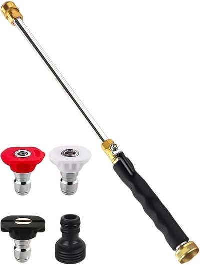 Hogedruklans - Watersproeier Staaf - Buiten Reinigen - Antislip Ergonomisch Handvat - 45 cm - Grijs