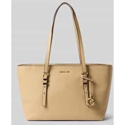 Tote tas van echt leer met logo-applicatie model 'Quinn'