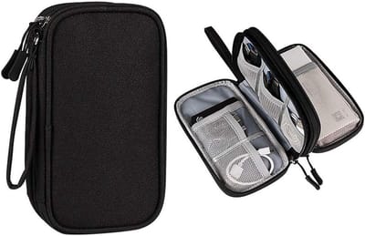 Elektronische Accessoires Organizer Tas voor Power Banks, Kabels en USB-Sticks - Zwart