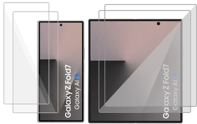2x TechNow Screenprotector geschikt voor Samsung Galaxy Z Fold 7 Screenprotector - Rounded - Proteqt+