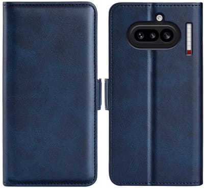 MobyDefend Hoesje - Geschikt voor Nothing Phone (4a) - Luxe Wallet Book Case (Sluiting Zijkant) - Blauw