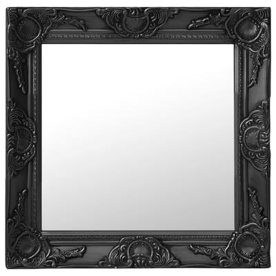 vidaXL - Wandspiegel - barok - stijl - 50x50 - cm - zwart