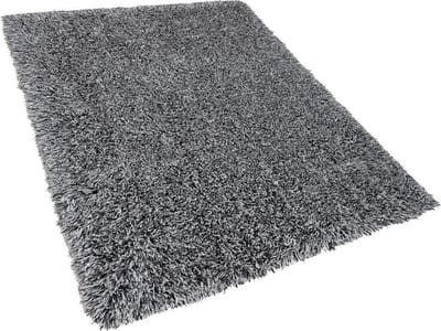 CIDE - Shaggy vloerkleed - Zwart/Wit - 160 x 230 cm - Polyester