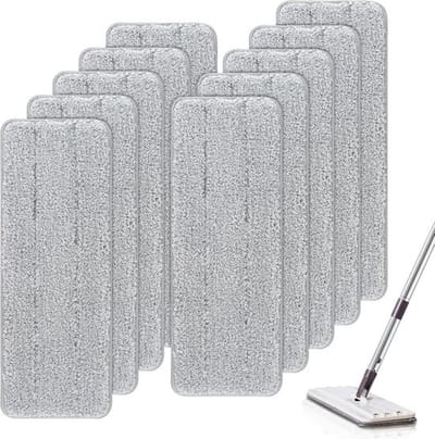 Daity 10 Stuks - Navulling Dweilpads - Dweil Navulling Mop - Moppen - Nat En Droog Voor Thuisreiniging - Viscose dweil - Microvezel Dweil Doek - Scratch Anet - Wasbare Dweilpads Van Microvezel - Vervangingsdoek - Flat mop pad - Vloerwisser