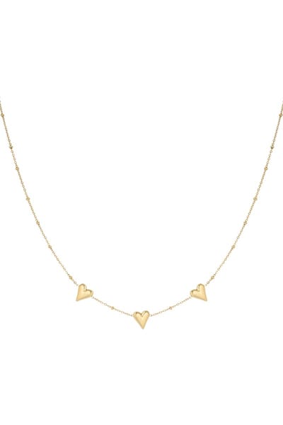 Triple love ketting -goud
