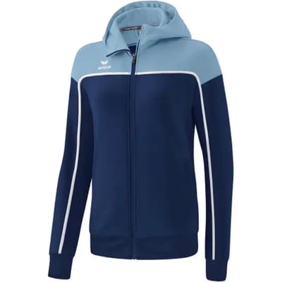 Erima Change Trainingsjack Met Capuchon Dames - Wit / Faded Denim / New Navy | Maat: 34