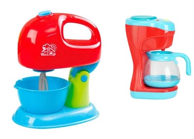 Set van 2 - Playgo speelgoed koffiezet - keukenmixer