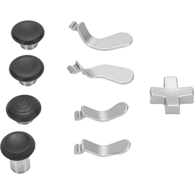 Metalen Thumbsticks Vervanging voor Elite Controller Series 2 Core met 4 Vervangbare Magnetische zilvergrijze kleur