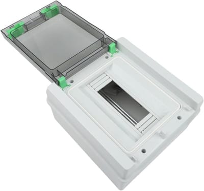 Verdeeldoos Buiten - Zekeringkast Waterdicht - PV Installaties - IP65 Bescherming - 9 Circuits - Wit