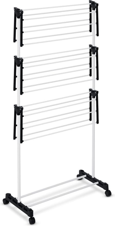 Delia opvouwbare staande wasdroger - wit - 15 m