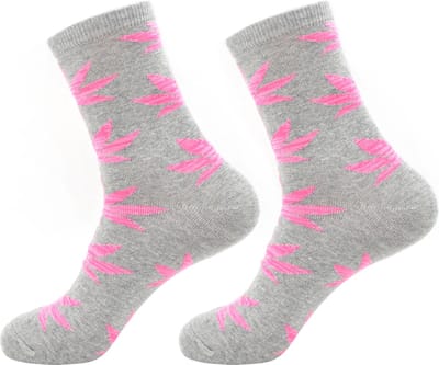 Robin Ruth - Wiet sok - Grijs/roze - Dames sok - Maat 36-42