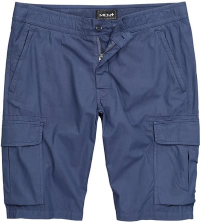 Men Plus - Heren - Cargo-Bermuda buikvriendelijk relaxed fit - Blauw - Maat 52