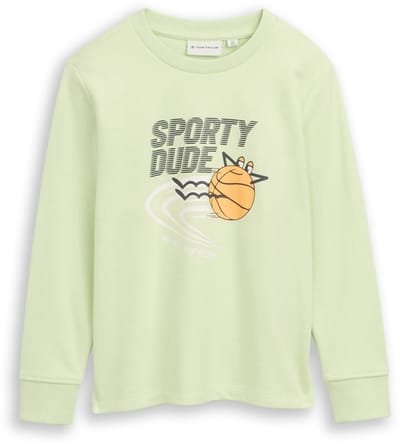 Tom Tailor - Sweatshirt met Foto-Print - Maat 92/98 - frozen lime green